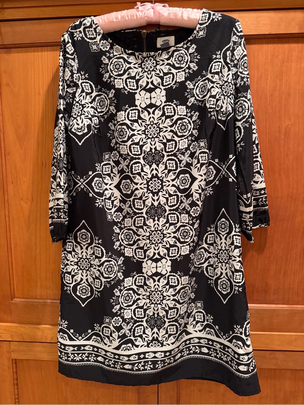 Black & White Printed Shift Dress